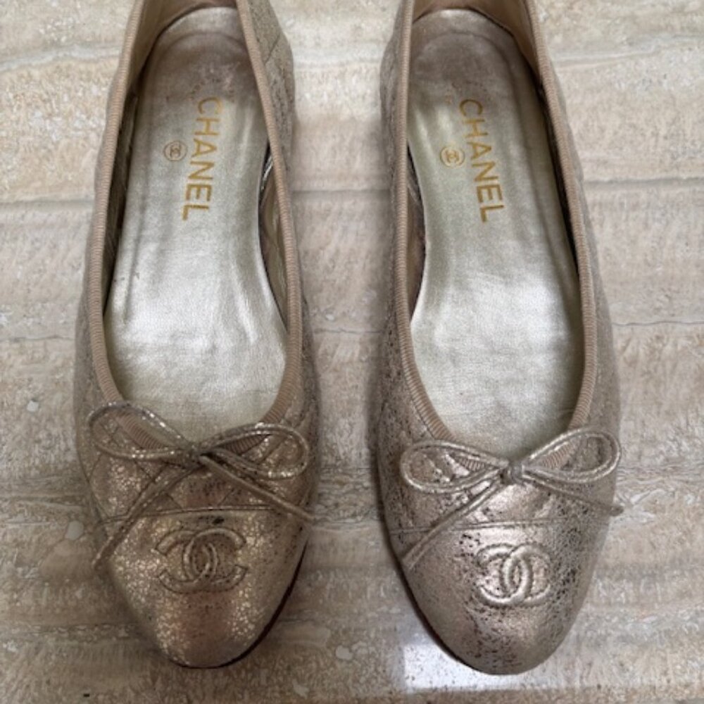 Chanel Ballerinas and Hermes Crocodile sandals